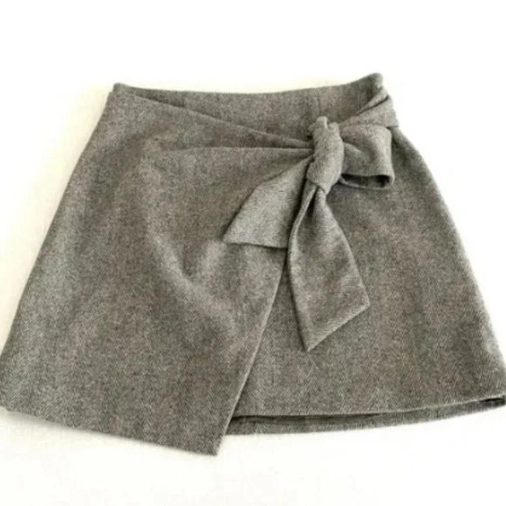 Aritzia Wilfred Herringbone Wrap Skirt